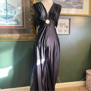 Express Black Jumpsuit with Keyhole Detail